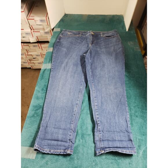 Talbots Denim - Talbots Jeans Size 16 W Womens Blue Stretch Pants Denim Mid Rise Boyfriend